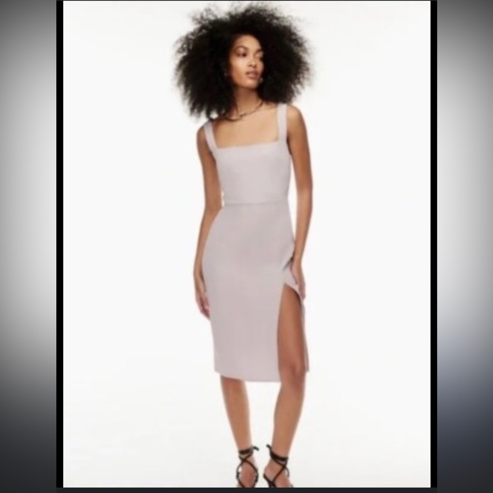 Aritzia Babaton ‘90s Slit Dress Munro Mauve size 4